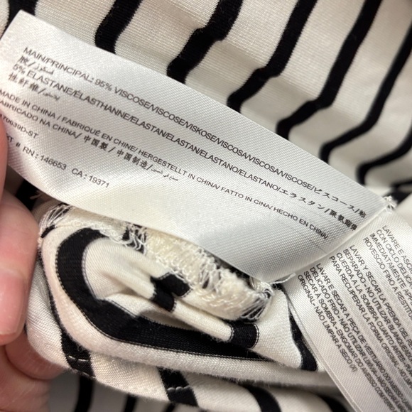 The Fifth Label Black and White Sheath Dress Long Sleeve Crew Neck - Picture 4 of 4